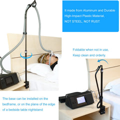 Foldable design enables compact storage and easy travel with CPAP equipment.