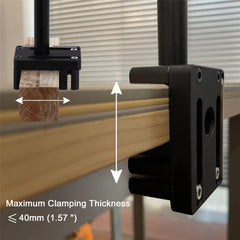 Integrated mask hanger keeps CPAP mask dry and accessible.