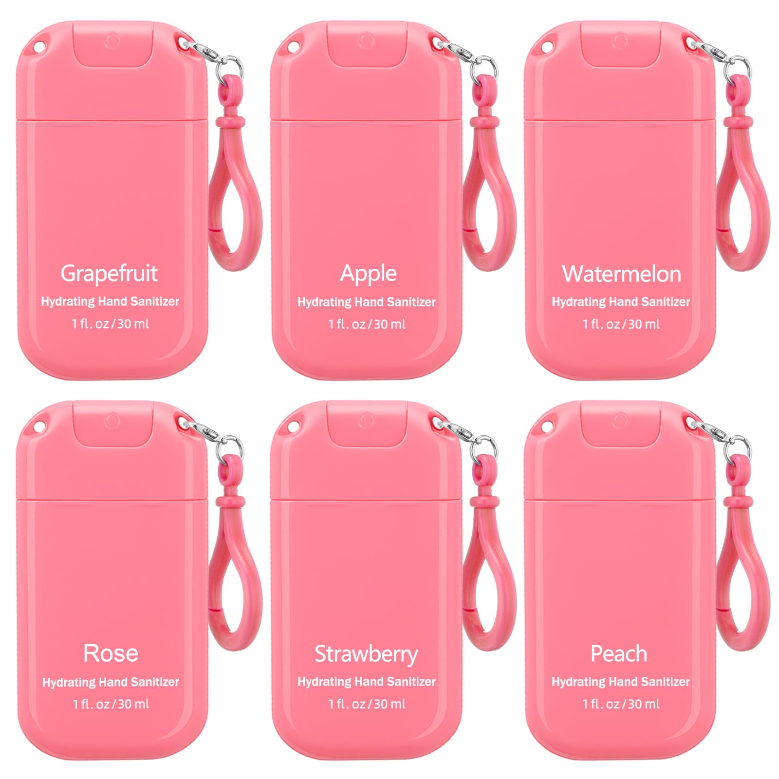 Loopeer 12-pack pink mini sanitizer sprays for on-the-go hygiene and shared use.
