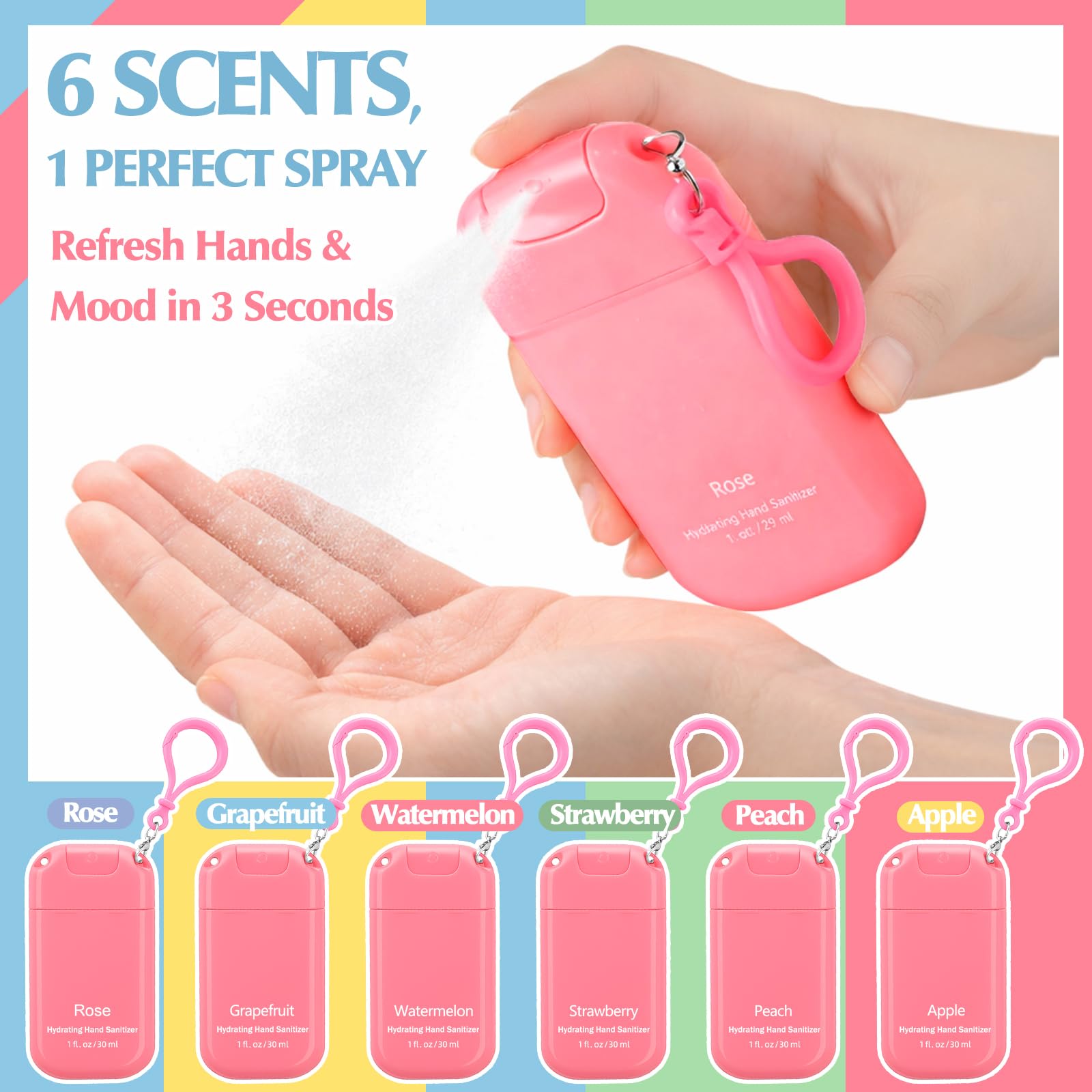 Loopeer 1oz mini bottle with clip offers portable protection for travel, work, or outings.