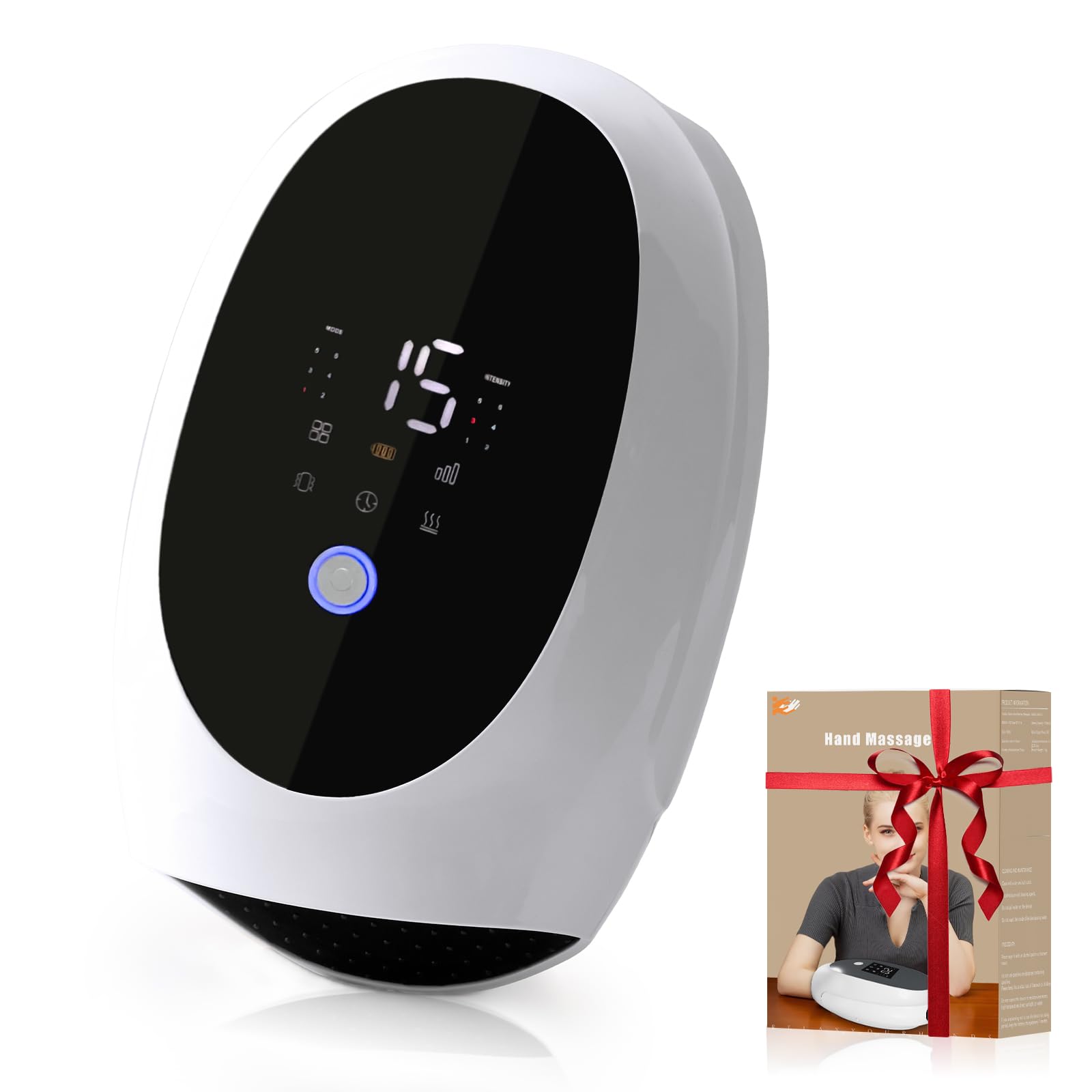 LORESJOY hand massager with heat and compression for hands and fingers
