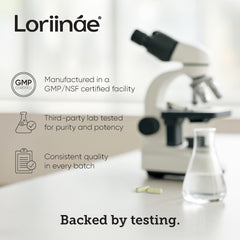 Loriináe sunflower lecithin ingredient closeup emphasizing clean, non-citrus formula
