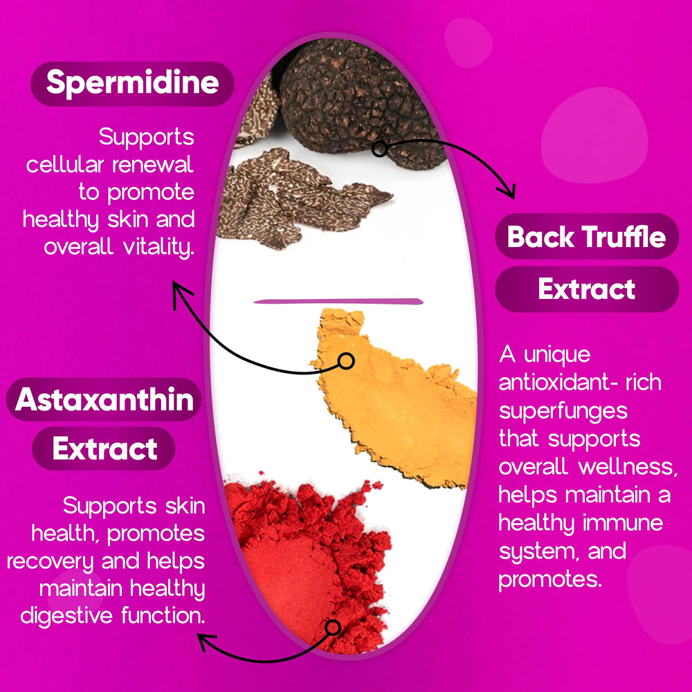 Losoki Ergo+ anti-aging ingredients concept image.