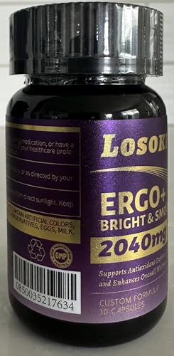 Losoki Ergo+ packaging box with ingredient details.