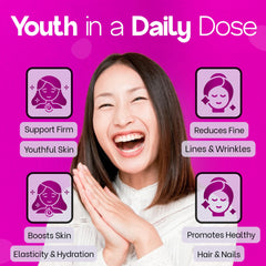 Losoki collagen for hair and nails visualization of strengthened growth.