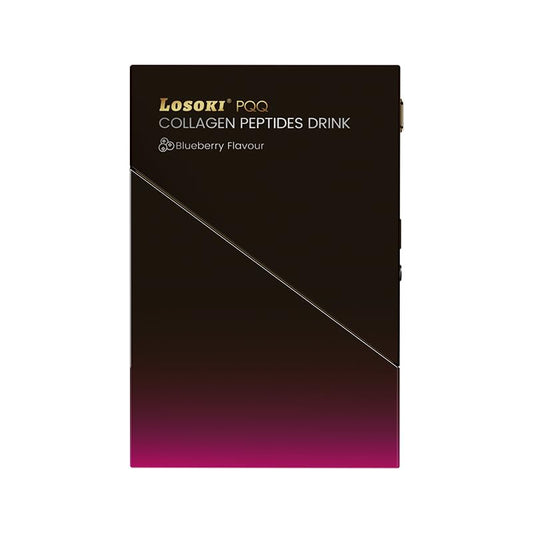 Losoki PQQ Collagen Peptides Drink bottle pour for easy daily use.