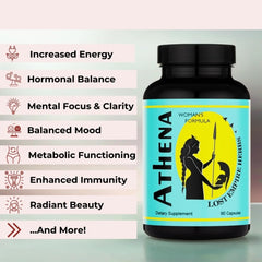 Lost Empire Herbs Athena capsules image showcasing capsules for holistic wellness.