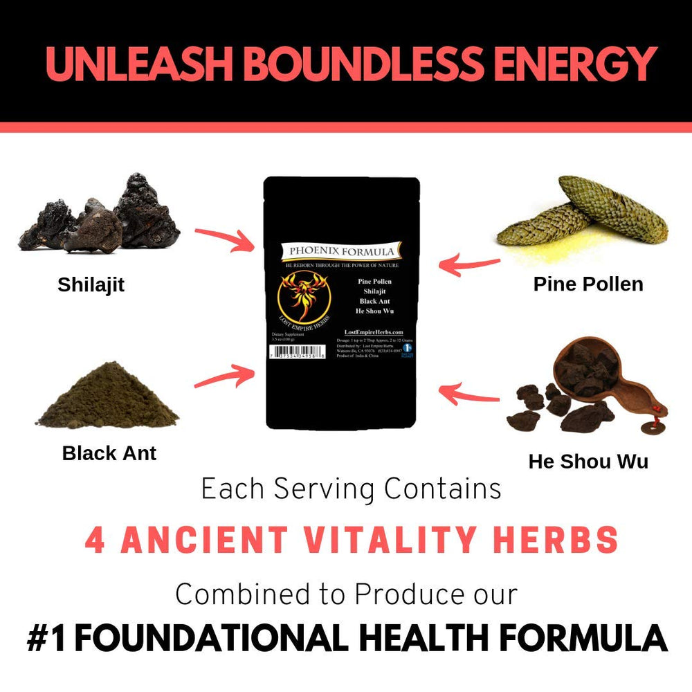 Lost Empire Herbs dosage scoop helps measure daily Phoenix Rejuvenation portions.