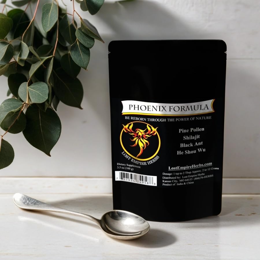 Lost Empire Herbs Shilajit powder rich in fulvic acids and minerals.