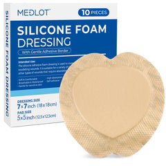 LotFancy sacral foam dressing 7x7 border secures sacral ulcers