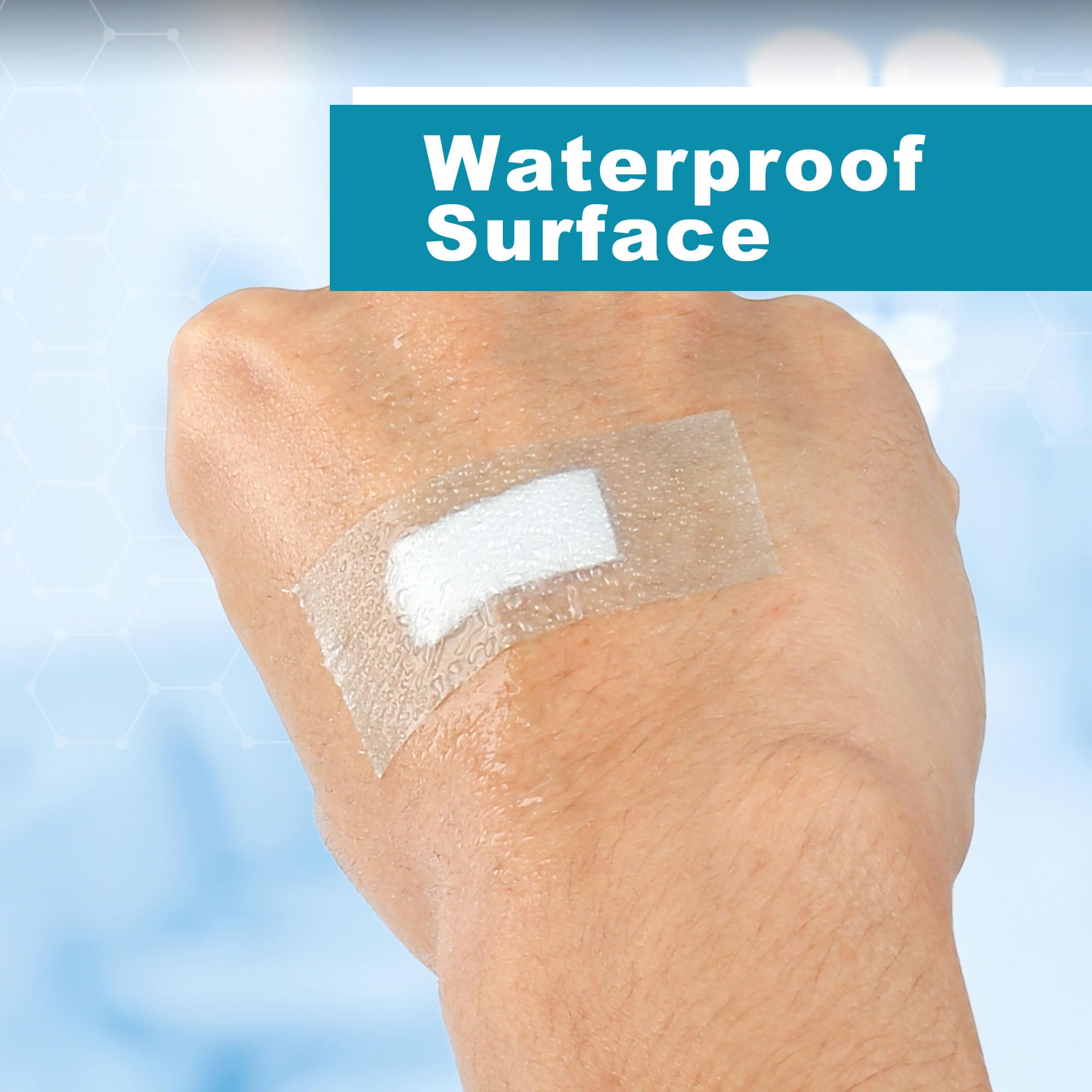 LotFancy tape securing gauze and dressings for wound care.