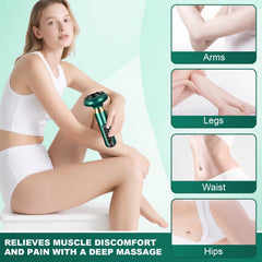 Lotpick rechargeable cordless massage device shown for use anywhere.