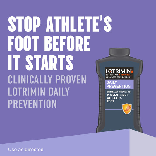 Lotrimin AF bottle trio on counter showing convenient packaging.