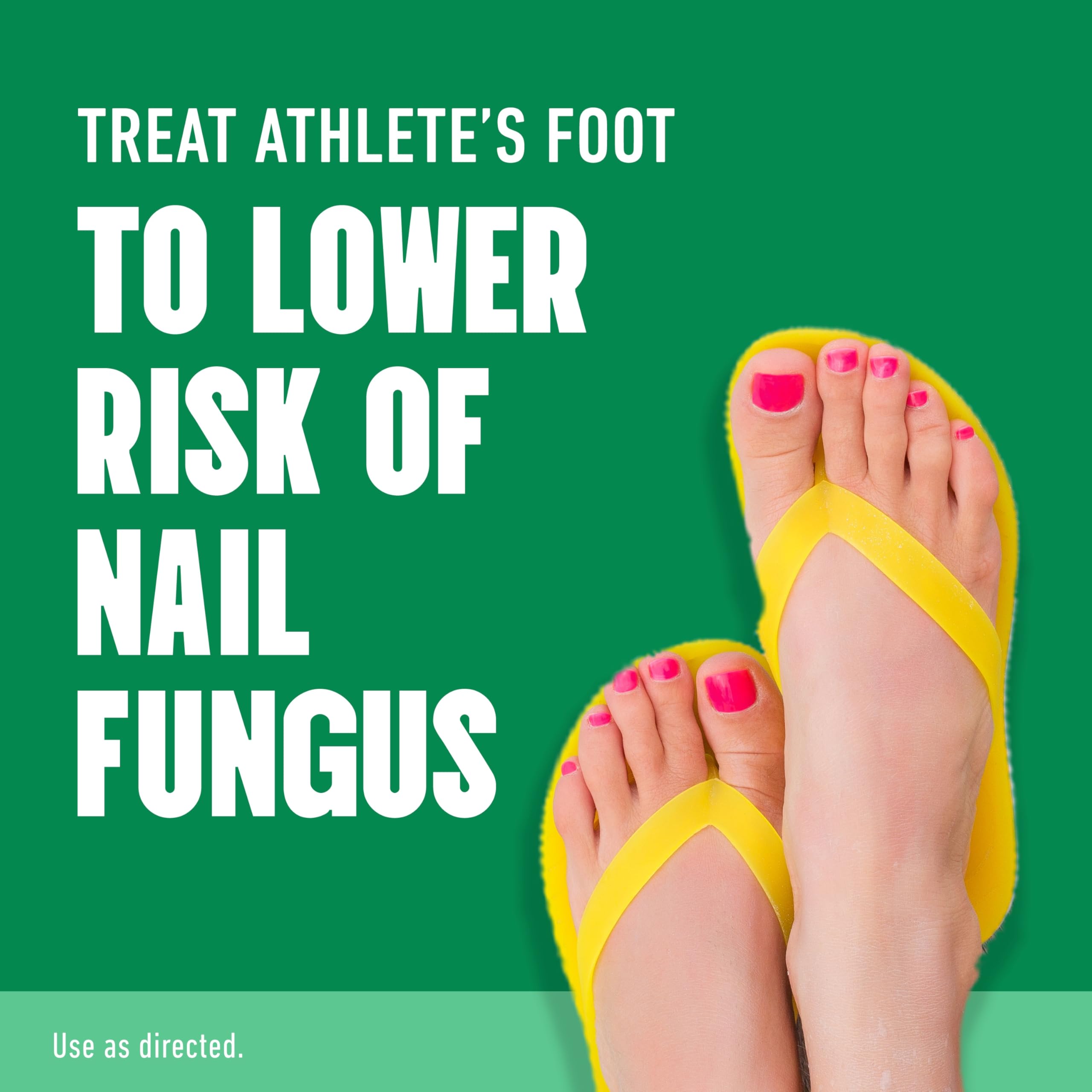 Lotrimin spray on feet shows convenient application for moisture-prone areas