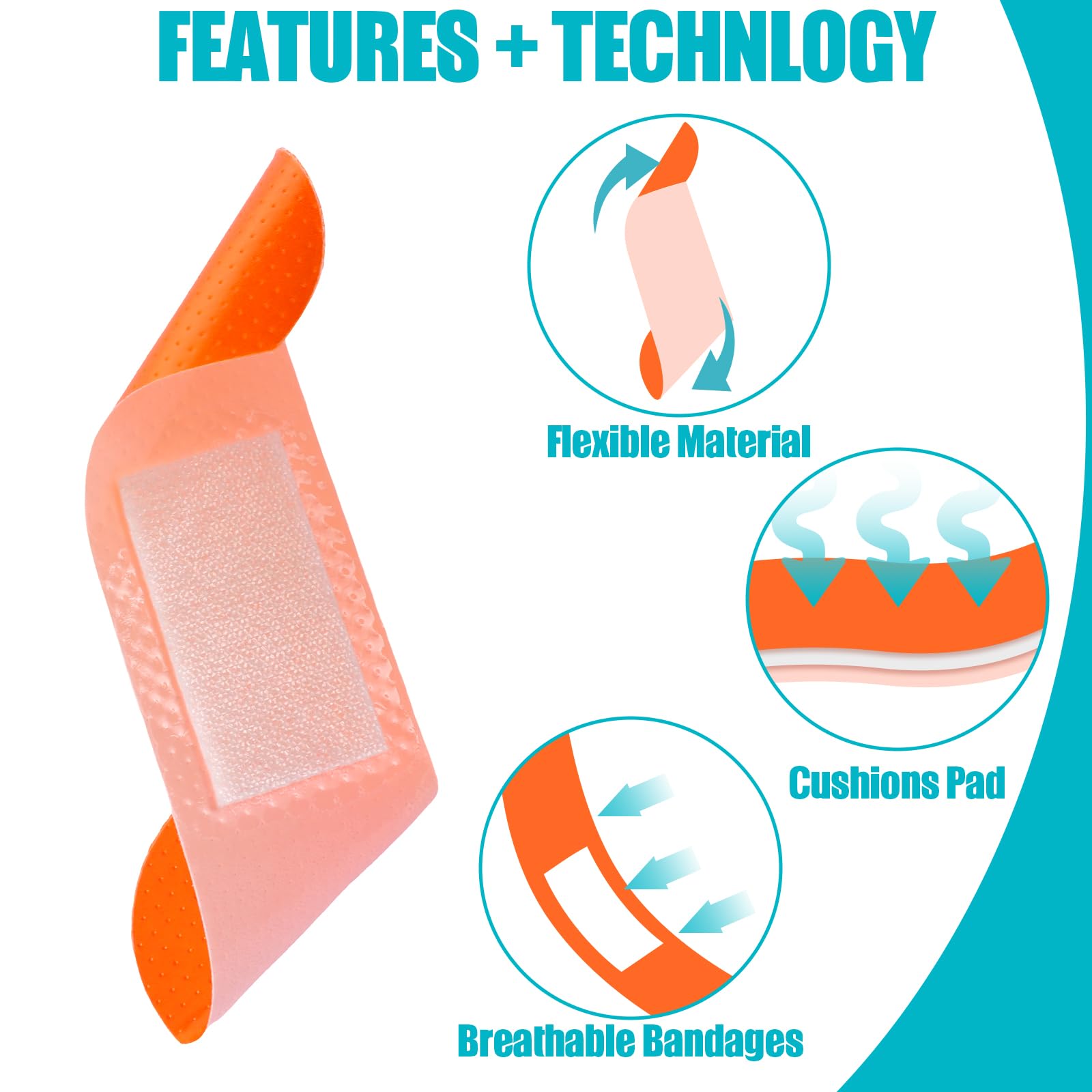 Lounsweer bandage bulk irregular 2.99x1.97 inch covers larger scrapes
