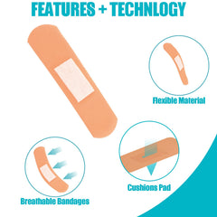Lounsweer irregular bandages for larger scrapes and wraps