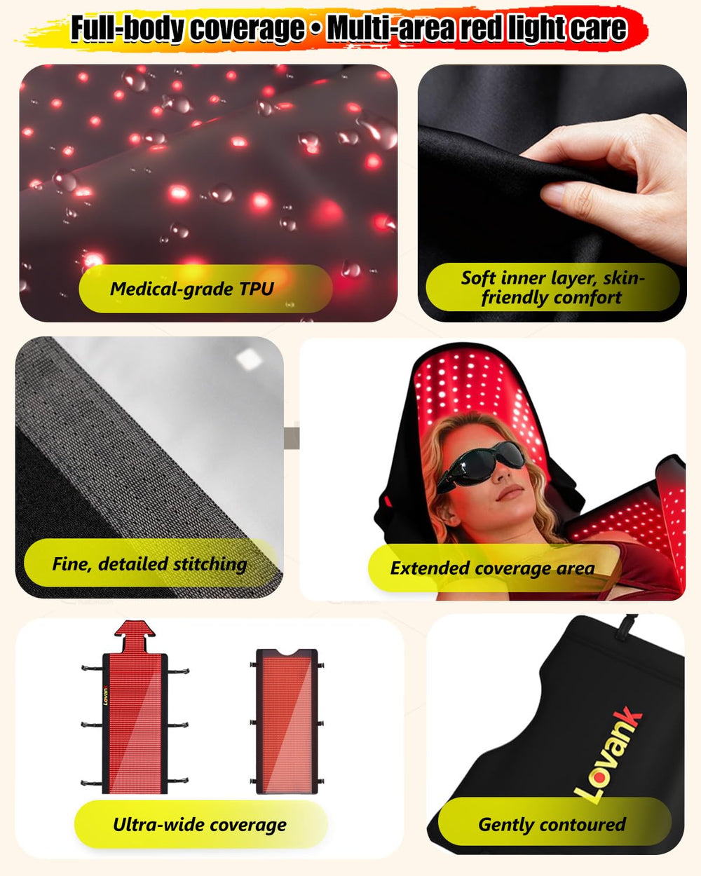 Lovank detachable dual-mat design enables cocoon-style therapy.