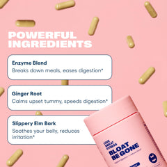 Front label reveals vegan, non-GMO formula for gut comfort.