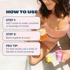 Love Sweat Fitness Immunity Boost Powder mixed in water in a glass, refreshing berry flavor.