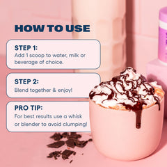 Love Sweat Fitness Sleep Boost Powder scoop beside a mug marks easy nightly use