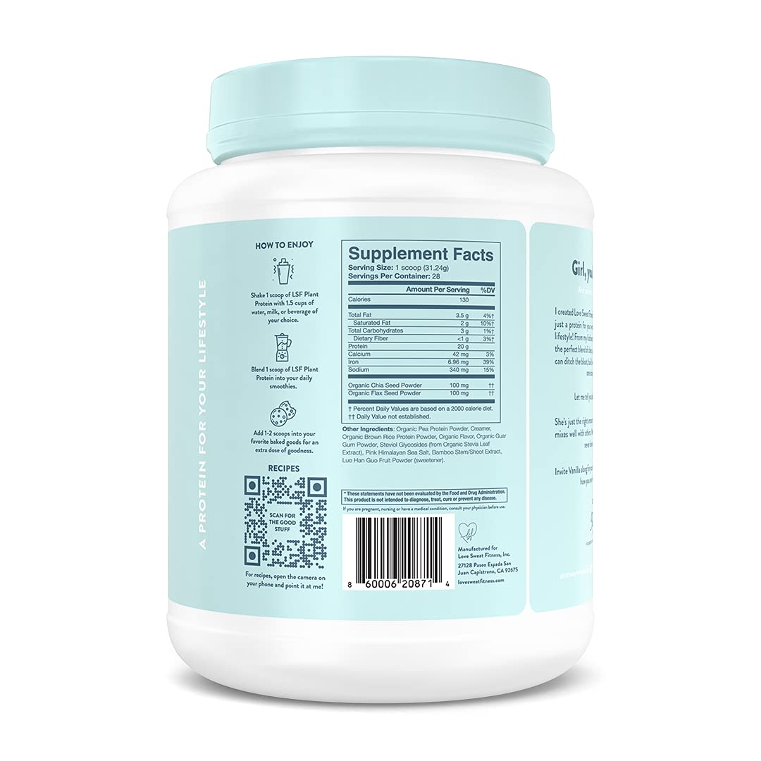 Rich in fiber and clean protein from Love Sweat Fitness powder.