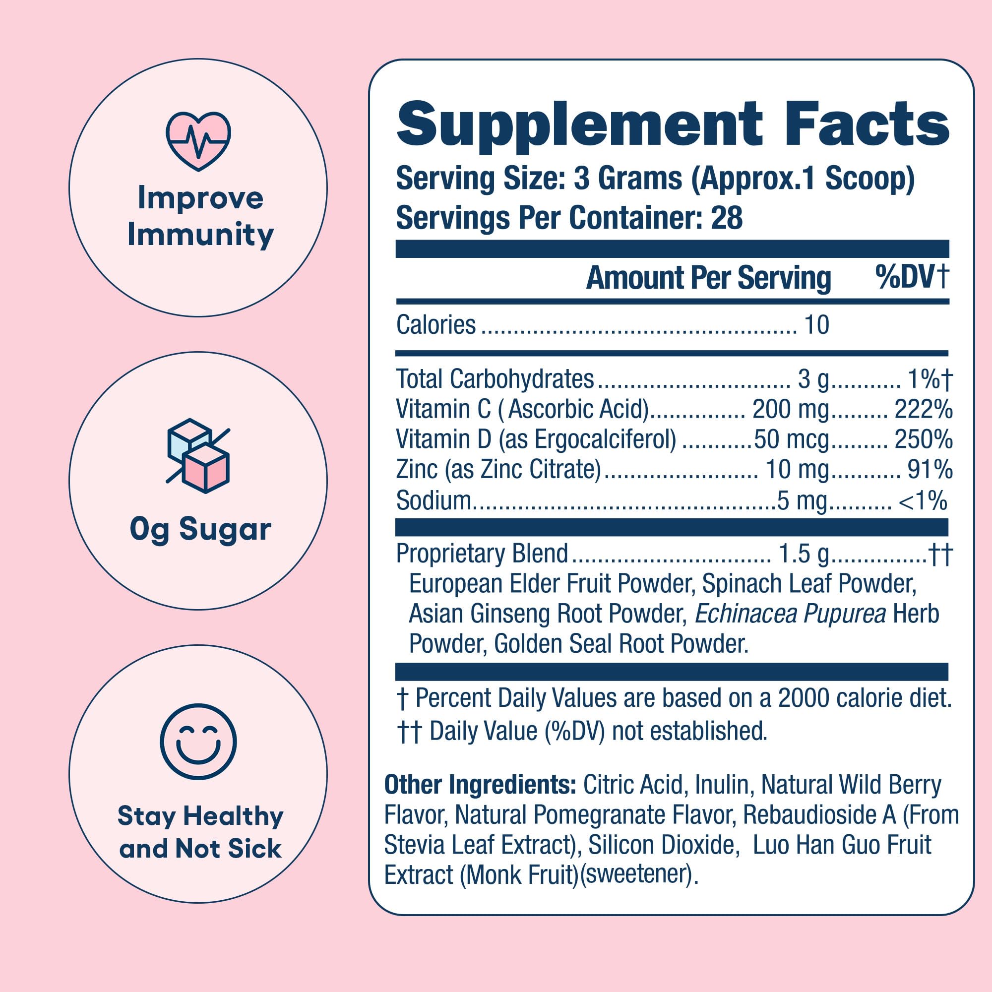 Love Sweat Fitness Wing Woman Berry Pomegranate bottle on shelf, ready for immune support routines.