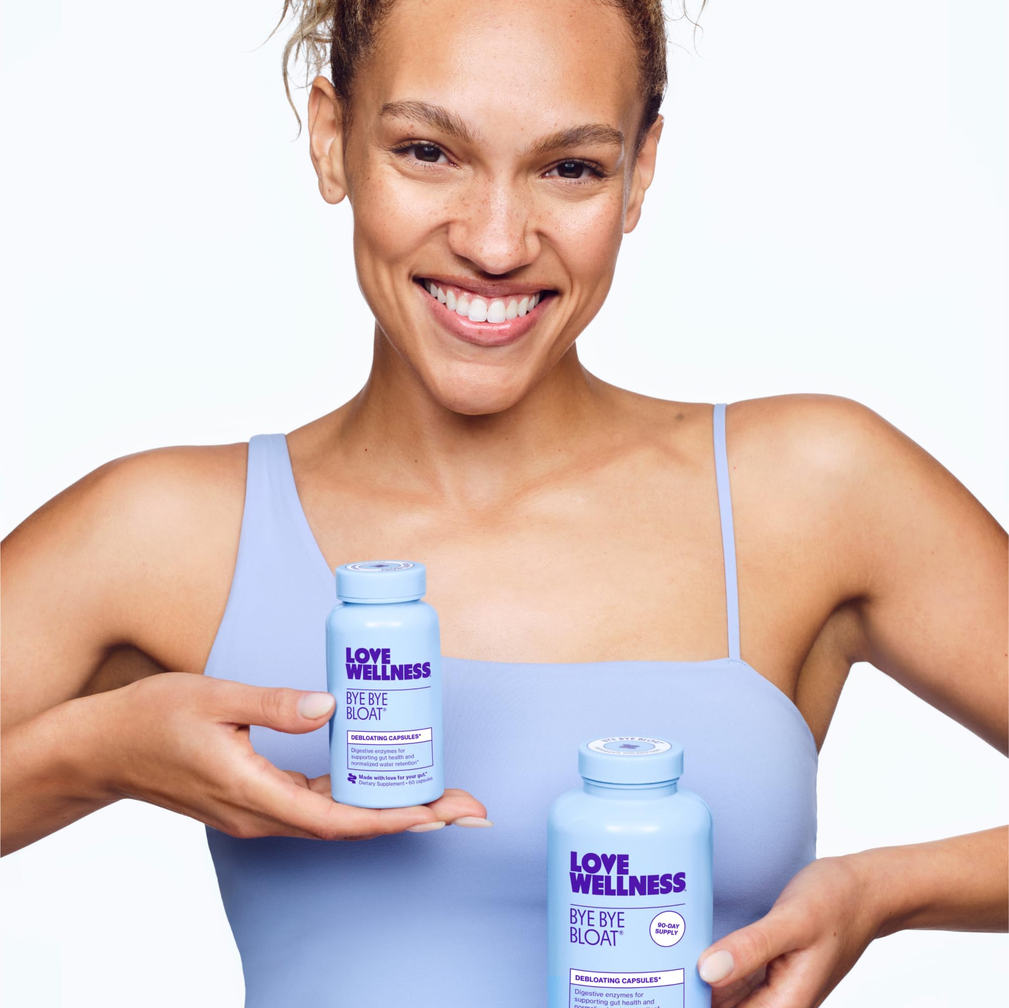 Love Wellness Bye Bye Bloat enzymes support post-meal comfort and digestion