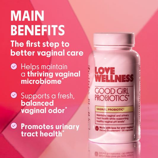 Love Wellness Good Girl Probiotics capsule - compact vegan daily dose.