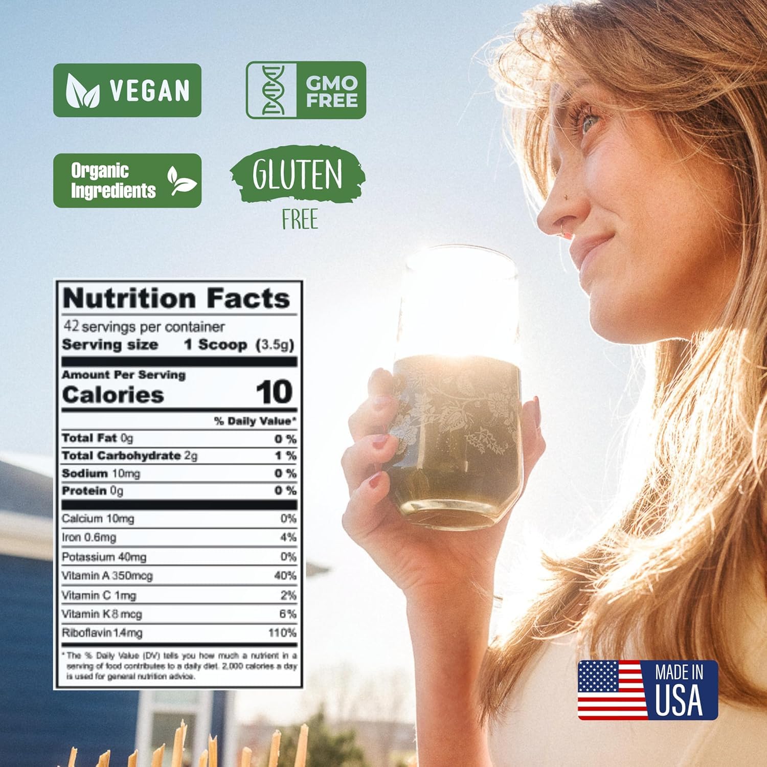 Love Your Liver detox cleanse powder label closeup highlighting natural ingredients for detox support.