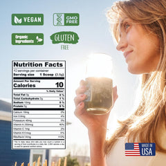 Love Your Liver detox cleanse powder label closeup highlighting natural ingredients for detox support.