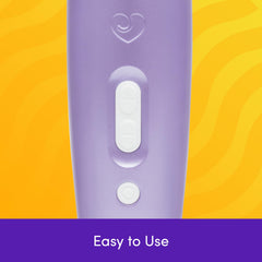 Lovehoney massager features soft silicone head for comfortable contact.