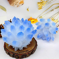 Loverain quartz cluster ambient energy ideal for peaceful bedrooms.