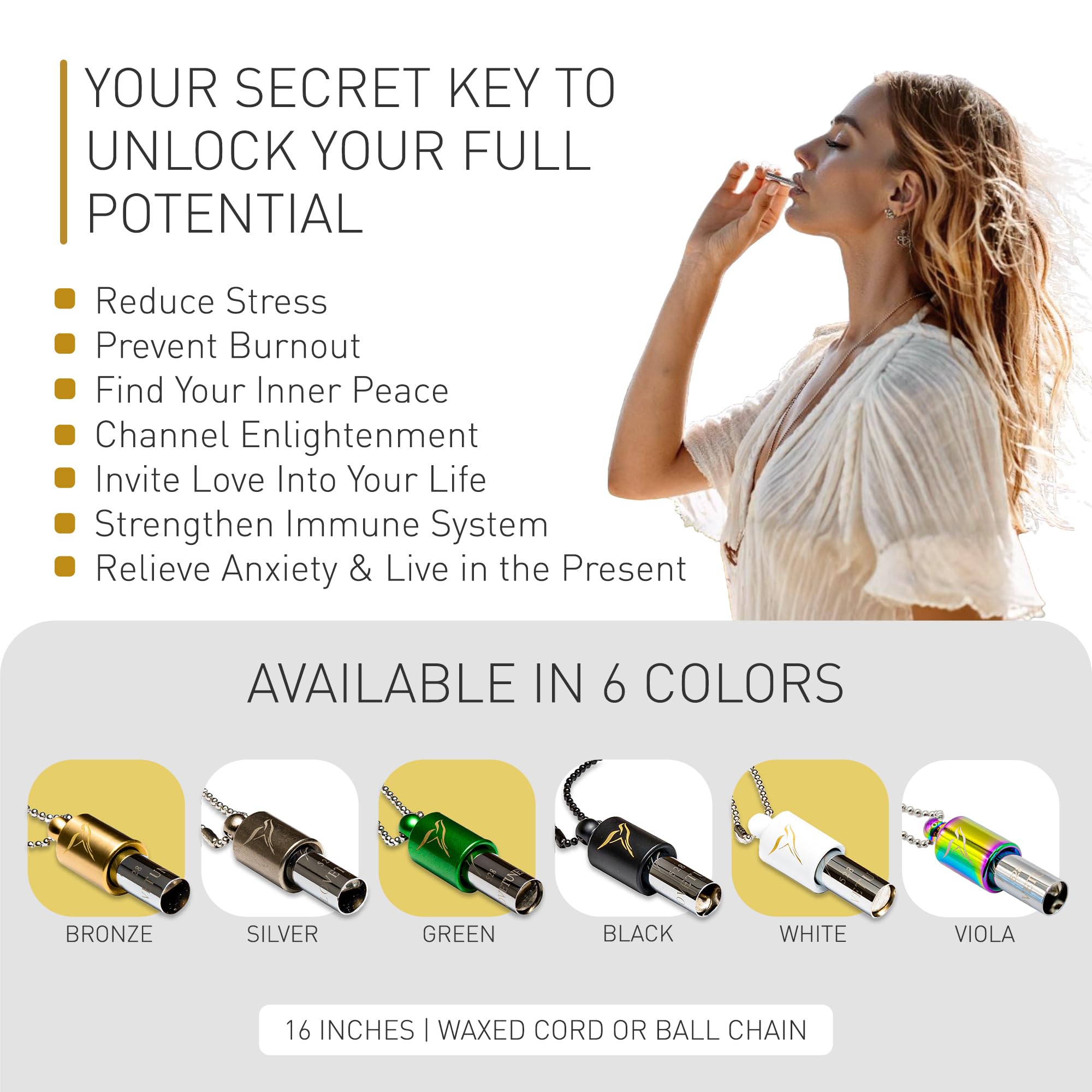 Lovetuner worn during yoga to support steady breathing and relaxation.