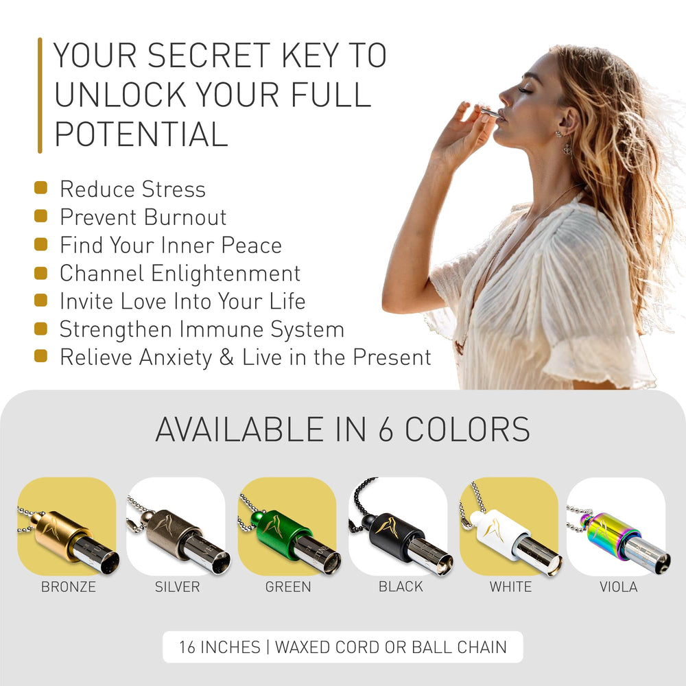Lovetuner worn during yoga to support steady breathing and relaxation.