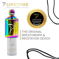 Lovetuner waxed-cord necklace shown for on-the-go meditation.