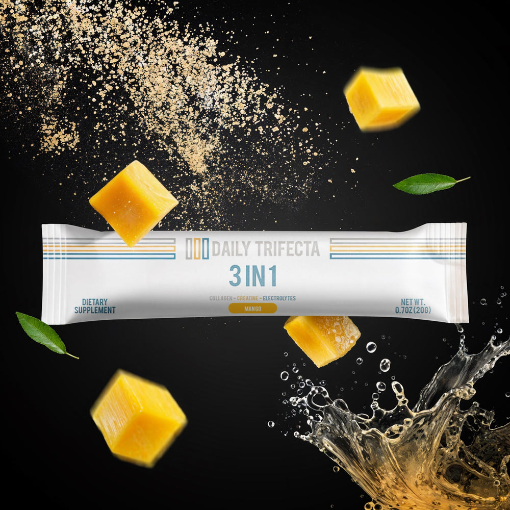 Lovie Style Daily Trifecta glass with fizz mango, refreshing hydration