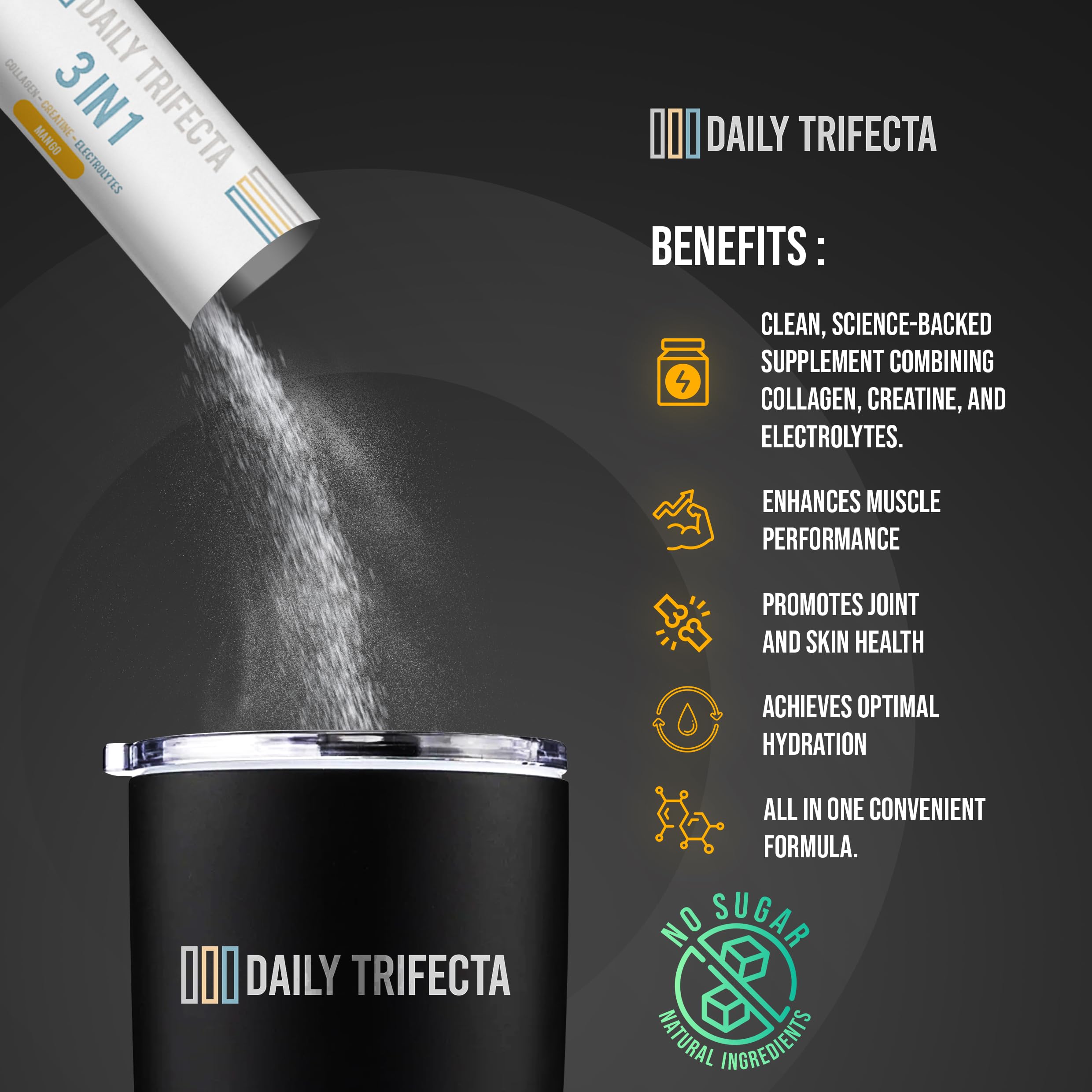 Lovie Style creatine powder dissolving in a glass for daily performance