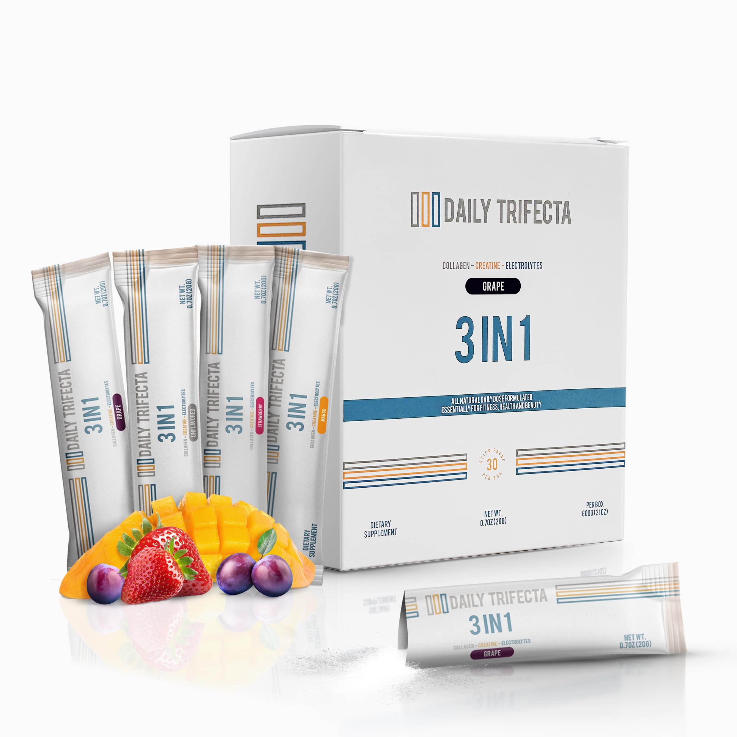 Lovie Style Daily Trifecta unflavored stick pack for daily hydration