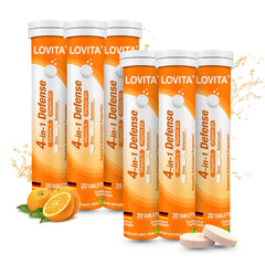 Lovita 4-in-1 Defense tablets in bottle for easy daily immune support.