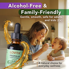 LOVITA 5:1 concentrated propolis drops provide potent resin extract for daily wellness