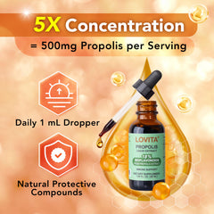 LOVITA Alcohol-free propolis drops deliver smooth taste without bitterness