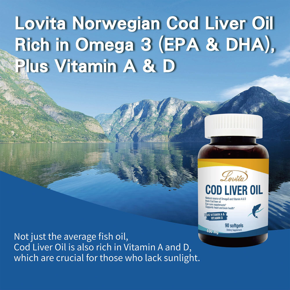 Lovita Cod Liver Oil TG form supports omega-3 absorption