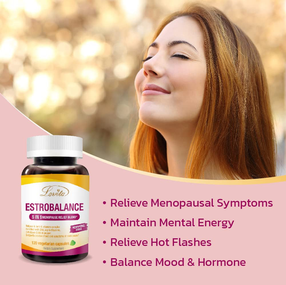 Red clover and soy isoflavones ingredients on Lovita packaging