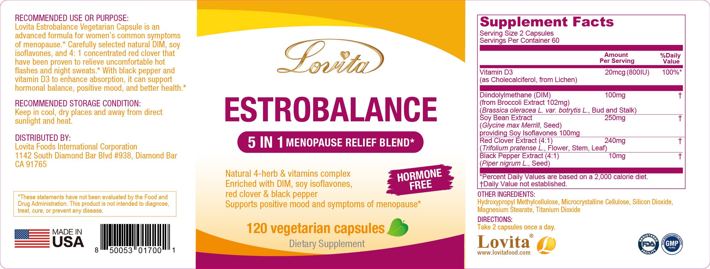 Lifestyle image of a woman taking Lovita Estrobalance capsule at home