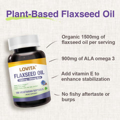 LOVITA bottle with ingredients label highlights vegan, gluten-free formula.