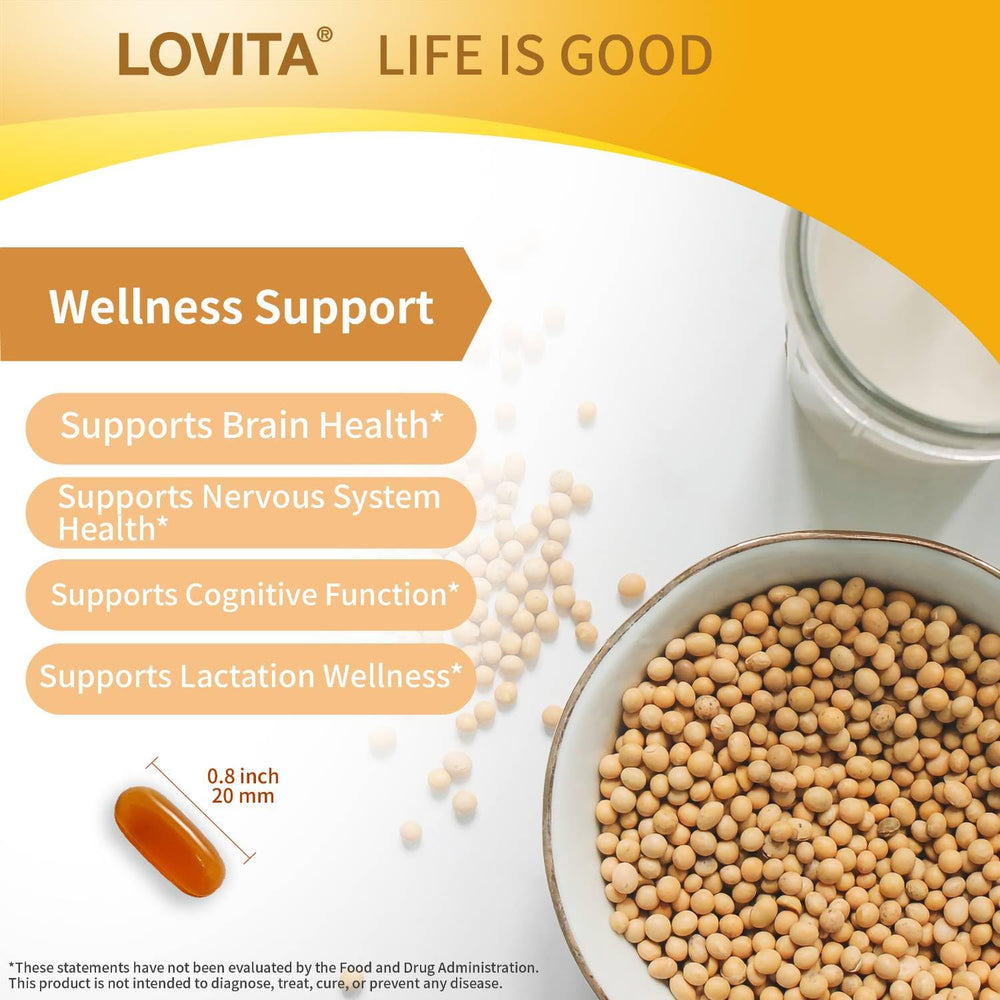 Lovita softgel close-up, easy ingestion for busy days
