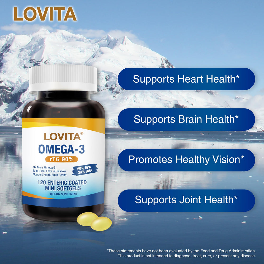 Daily use with LOVITA Omega-3 bottle supports a consistent routine
