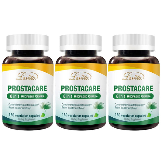 LOVITA Prostate Health bottle front view supports daily urinary comfort.