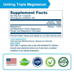 Lovita magnesium capsules close-up reveals glycinate, citrate, and oxide blend for relaxed nerves
