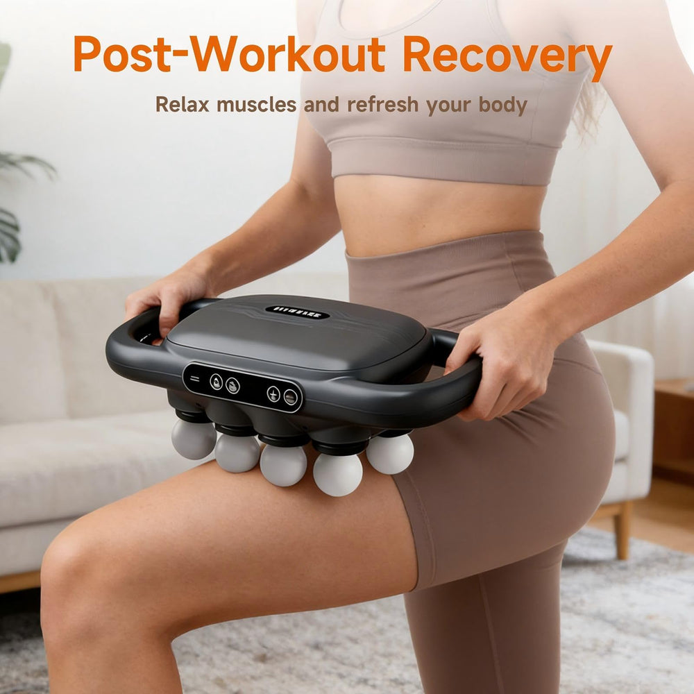 LOVMASSG home use scenario with massage gun